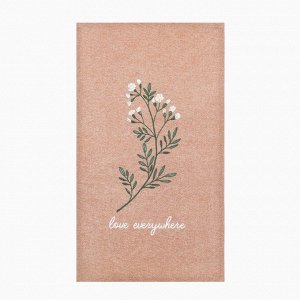 Кухонное полотенце «Доляна» Love everywhere, 28x46 см, 100% хлопок, рогожка 160 г/м²