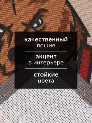 Кухонное полотенце «Доляна. Настоящий защитник», 35x60 см, 100% хлопок, рогожка 160 г/м²