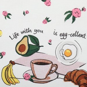 Кухонное полотенце «Доляна» Life with you, 28x46 см, 100% хлопок, рогожка 160 г/м²