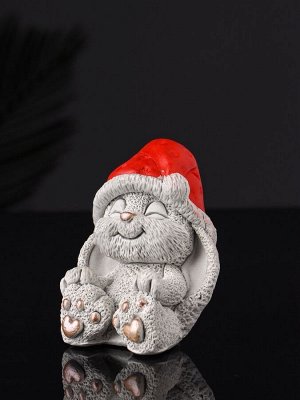 Фигурка гипс «Кролик в колпаке», 7 см, серый