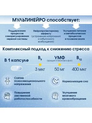 Мультинейро, капс. 280 мг, № 50 (БАД)