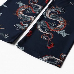 Пижама мужская (рубашка и брюки) KAFTAN "Дракон" размер, синий