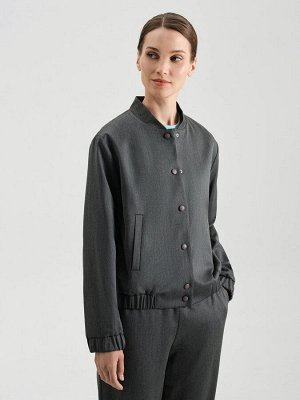 Oversize бомбер Серый