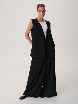 Oversize жилет с разрезами