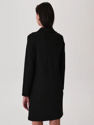 Платье мини с длинным рукавом Черный