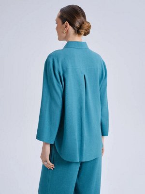 Рубашка прямого кроя Бирюзовый