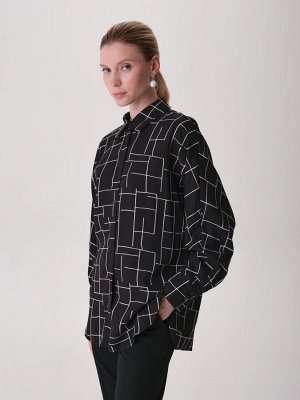 Oversize блуза с принтом