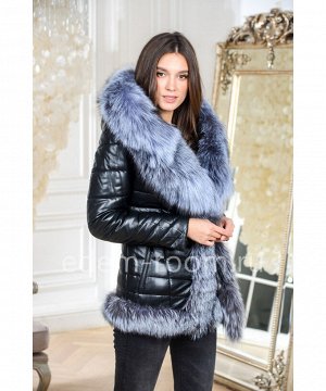 Зимняя куртка из эко-кожи с натуральным мехомАртикул: GL-8857-2-70-CH