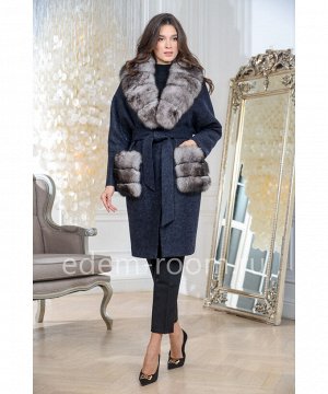 Утеплённое пальто с меховыми карманамиАртикул: AR-1538-110-SN-P