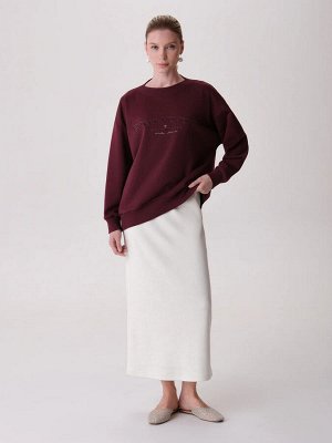 Oversize свитшот с принтом Фиолетовый