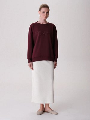Oversize свитшот с принтом Фиолетовый