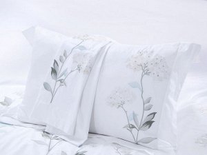 Комплект постельного белья Евро, египетский хлопок Premium с вышивкой 2259-6