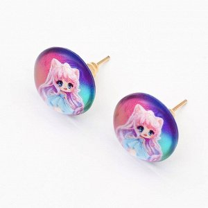 Серьги гвоздики «Яркого стиля» 1.5 х 1.5см