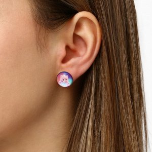 Серьги гвоздики «Яркого стиля» 1.5 х 1.5см