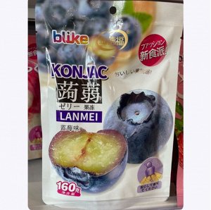 Желе из конняку Orihiro со вкусом черники 160 гр Япония низкокалорийное без сахара
