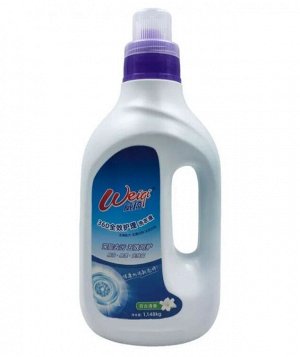 Weiqi 360 Full-Effect Laundry Detergent Жидкое средство для ежедневой стирки с активными ферментами, очищение 360 -  с крышкой (Не содержит отбеливатель, не содержит фосфор), 1.148 кг