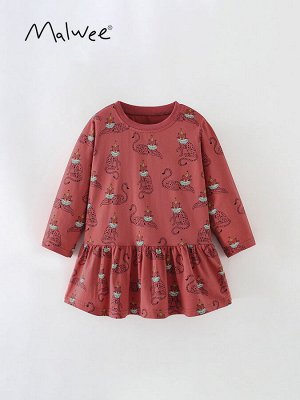 Платье для девочки с длинным рукавом MALWEEE
