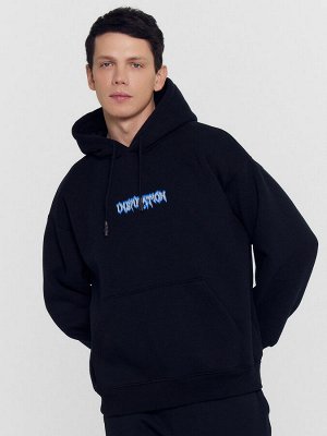 Худи мужское черное с принтом и надписью "Inspiration"