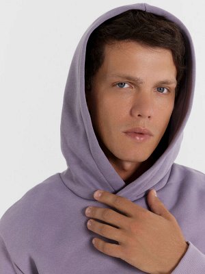 Теплое свободное худи в оттенке "лаванда"