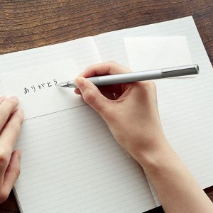 MUJI Aluminum Round Barrel Fountain Pen - перьевая ручка с алюминиевым корпусом, черный картридж