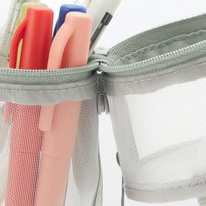 MUJI Nylon Mesh Pen Case Vertical & Horizontal – пенал из нейлоновой сетки, вертикальный и горизонтальный формат