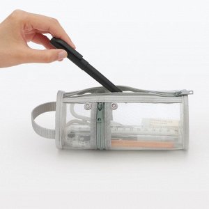 MUJI Nylon Mesh Pen Case Vertical & Horizontal – пенал из нейлоновой сетки, вертикальный и горизонтальный формат