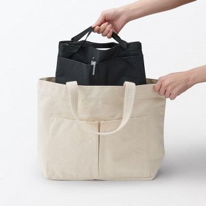 MUJI Nylon Bag-in-Bag – органайзер из нейлона для сумки, чёрный