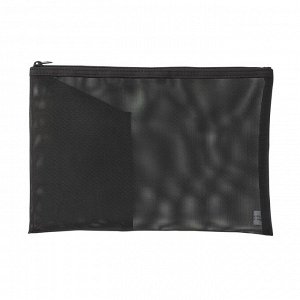 MUJI Nylon Mesh Case with Pocket – органайзер из нейлоновой сетки с карманом, для A5 (серый)