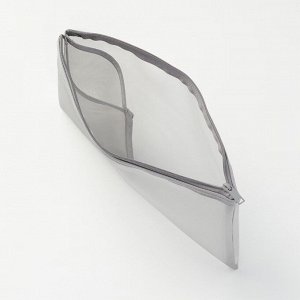 MUJI Nylon Mesh Case with Pocket – органайзер из нейлоновой сетки с карманом, для A5 (серый)