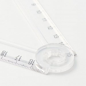 MUJI Polycarbonate Double Ruler – двойная линейка из поликарбоната, 15 и 30 см, прозрачная