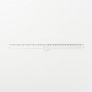 MUJI Polycarbonate Double Ruler – двойная линейка из поликарбоната, 15 и 30 см, прозрачная