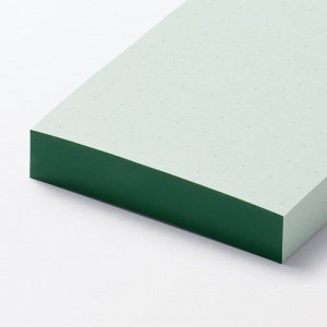 MUJI Color Memo Pad Dot Grid – цветной блокнот с точечной разметкой, зелёный