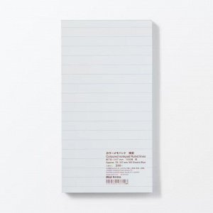 MUJI Color Memo Pad Ruled – блокнот в линейку с цветной полосой