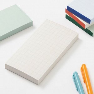 MUJI Color Memo Pad Grid – блокнот в клетку с цветной полосой