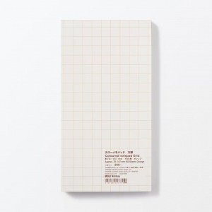 MUJI Color Memo Pad Grid – блокнот в клетку с цветной полосой