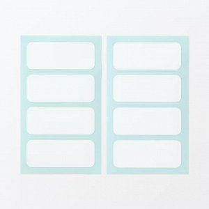 MUJI Fabric-Safe Label Stickers (No Ironing, White) – наклейки для ткани, белые, без утюга, 4 шт × 2 листа