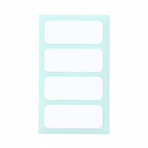 MUJI Fabric-Safe Label Stickers (No Ironing, White) – наклейки для ткани, белые, без утюга, 4 шт × 2 листа