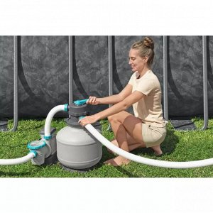 Каркасный бассейн Bestway прямоугольный бассейн 956х488х132см "APX" 365 52231л, песч.фил-нас, лестн, тент, полисферы