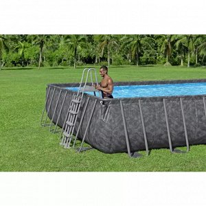 Каркасный бассейн Bestway прямоугольный бассейн 956х488х132см "APX" 365 52231л, песч.фил-нас, лестн, тент, полисферы