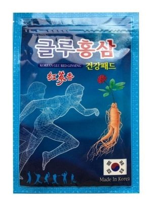 Kang Hwa Обезболивающий пластырь с глюкозамином и красным женьшенем для суставов / Korean Glu Red Ginseng, 20 шт.