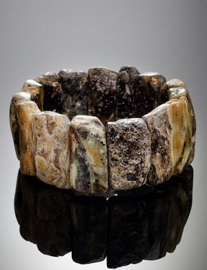 Браслет «Помпеи» натурального янтаря с красивой природной текстурой, 904908362