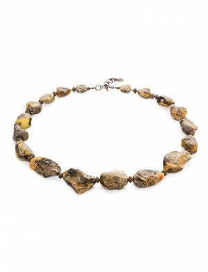 Необычное ожерелье «Индонезия» из натурального цельного янтаря, 800410158