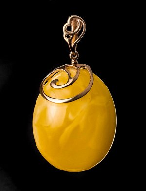 Изысканная подвеска из золота и натурального медового янтаря «Версаль», 707206374