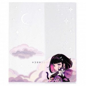 Обложки для тетрадей с рисунком арт.69101/ 200 АНИМЕ С КОТИКАМИ (3 шт. в наборе, 350х216 мм, цвет: розовый, ПВХ плотностью 120 мкм, индивидуальная упаковка: ПЭТ-пакет)