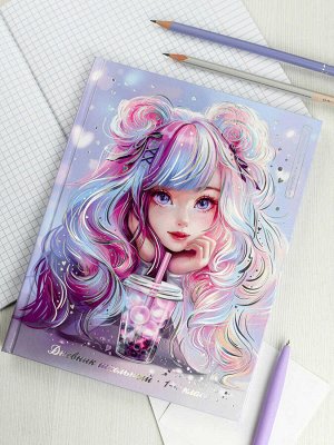 Дневник школьный 1-4 класс арт. 69712 ДЕВОЧКА С БАБЛ-ТИ / твёрдый переплёт 7БЦ, А5+, 48 л., тиснение цветной фольгой, глянцевая ламинация, печать в одну краску, шпаргалка для младших классов/