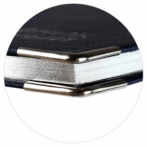 Дневник школьный, формат А5+, 48л., интегральный переплёт, искусственная кожа "Наппа", тиснение фольгой, металлические уголки