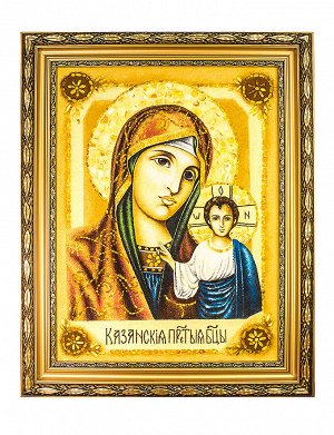 Большая икона из натурального янтаря «Казанская Богоматерь», 706908229