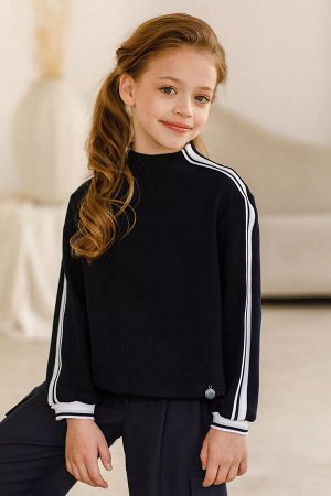 Джемпер школьный ДЕВ Розовый Какаду 23805 т.синий
