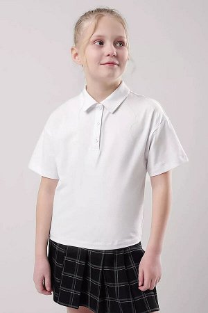Джемпер-поло школьный ДЕВ CLEVER 756475гг белый