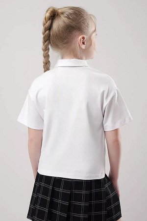 Джемпер-поло школьный ДЕВ CLEVER 756475гг белый